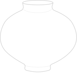 illustration of a ceramic vase with white outline